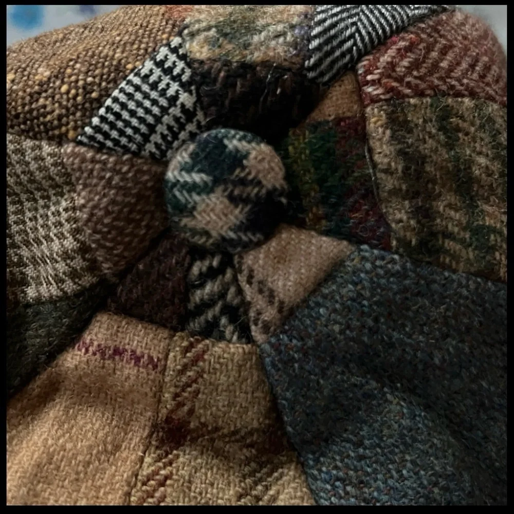 Hanna Hats of Donegal Wool Patchwork Cloche Bucket - M